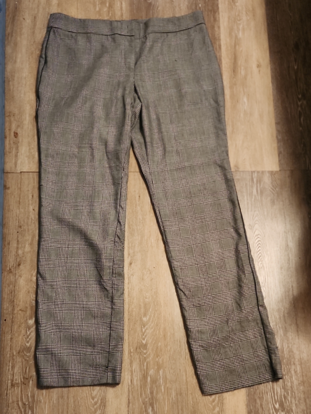 Akris Punto Gray Plaid Straight-Leg Trousers